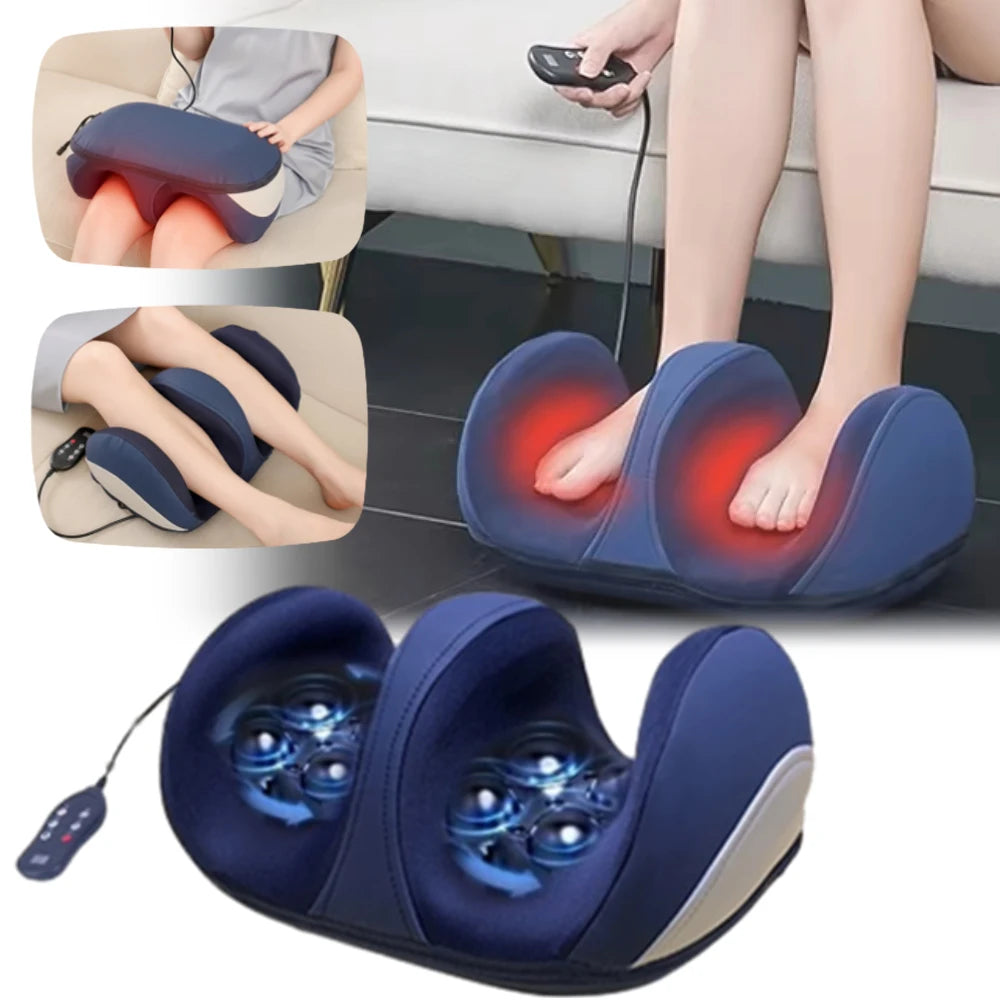 Extra Large Electric Foot Massager with Shiatsu Kneading, Hot Compress & Calf Roller – Deep Muscle Relaxation & Fatigue Relief