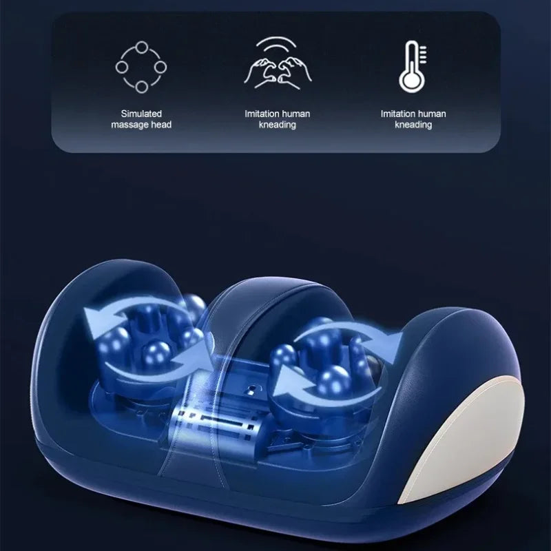 Extra Large Electric Foot Massager with Shiatsu Kneading, Hot Compress & Calf Roller – Deep Muscle Relaxation & Fatigue Relief