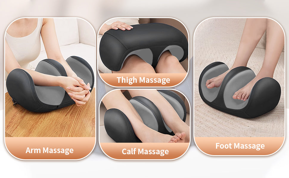 Extra Large Electric Foot Massager with Shiatsu Kneading, Hot Compress & Calf Roller – Deep Muscle Relaxation & Fatigue Relief