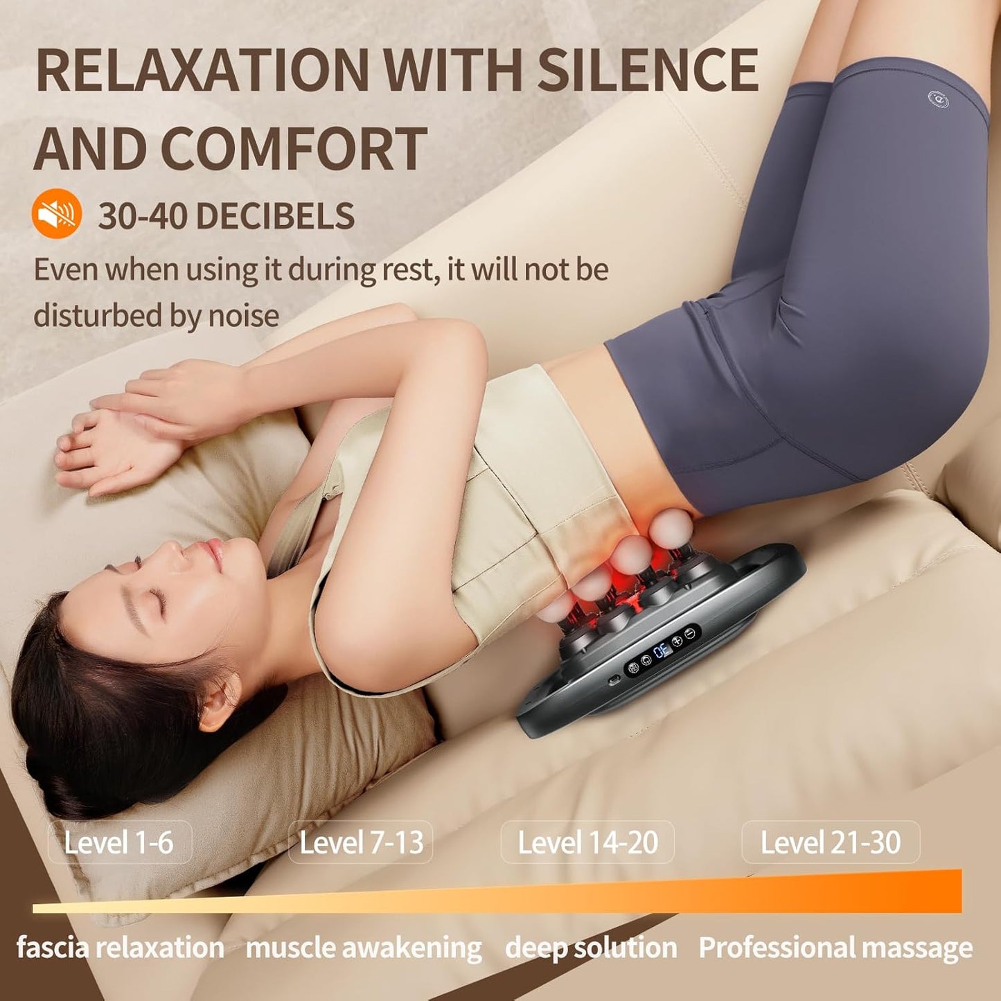 VTT 16-Head Massage Gun Set, Deep Tissue Percussion Massager with 3 Modes & 30 Intensities,Quiet Muscle Massage Gun for Back,Shoulders, Legs, Foot, Body Muscle Pain Relief
