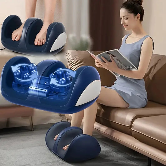 Extra Large Electric Foot Massager with Shiatsu Kneading, Hot Compress & Calf Roller – Deep Muscle Relaxation & Fatigue Relief