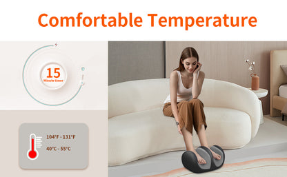 Extra Large Electric Foot Massager with Shiatsu Kneading, Hot Compress & Calf Roller – Deep Muscle Relaxation & Fatigue Relief